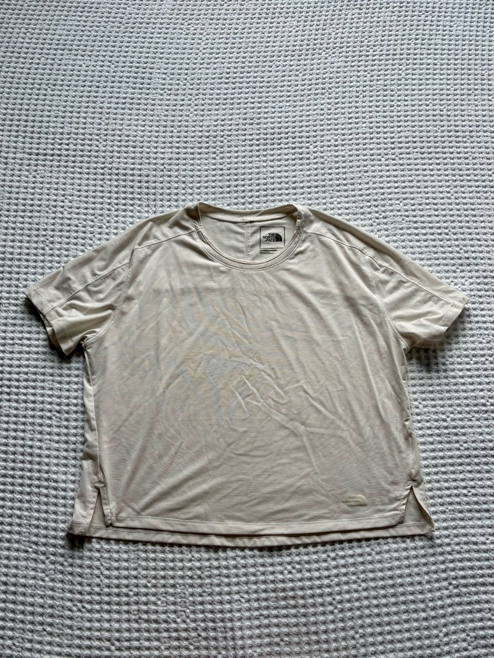 The North Face EA Dawndream Relaxed Crop Tee FlashDry EcoActive Cream - M
